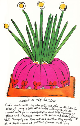 Illustration for article titled A fiatal Andy Warhol illusztrált egy vicces szakácskönyvet